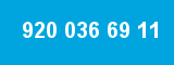 920 036 69 11